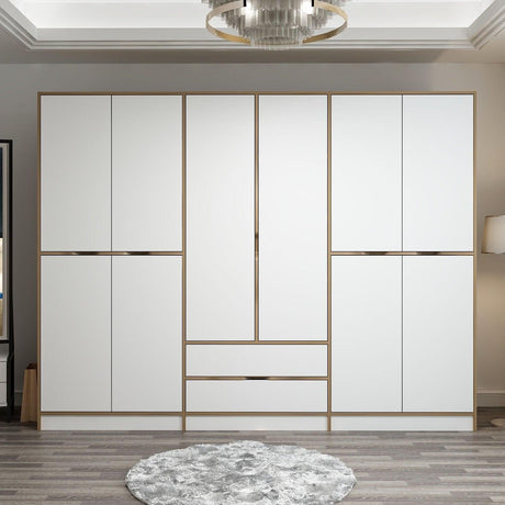 Dulap Haine Elina - 7927, Auriu, 277x52x208 cm