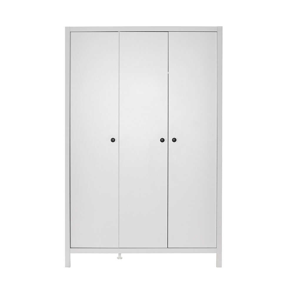 Dulap Haine MDF GRD-993-BB-3 Home Collection® Rustic, cu 3 usi si umarase, 6 rafturi, Alb, 125x196x54 cm