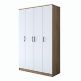 Dulap Haine Totem 4 usi cu 2 bare de umeras, Nuc, 120x191x47 cm