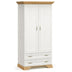 Dulap Jaden frunze duble, Stejar Auriu alb antic, 101x62x198 cm