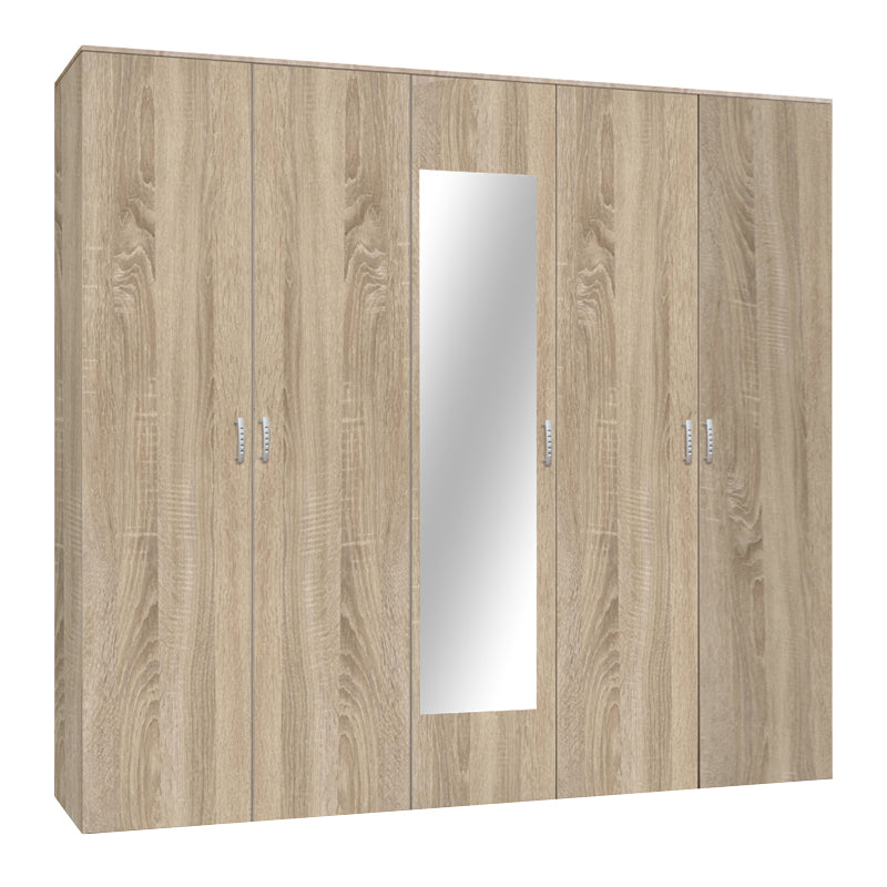 Dulap Luna cu 5 usi si oglinda, 220x52x200 cm - Dulap Luna cu 5 usi si oglinda, 220x52x200 cm