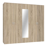 Dulap Luna cu 5 usi si oglinda, 220x52x200 cm - Dulap Luna cu 5 usi si oglinda, 220x52x200 cm