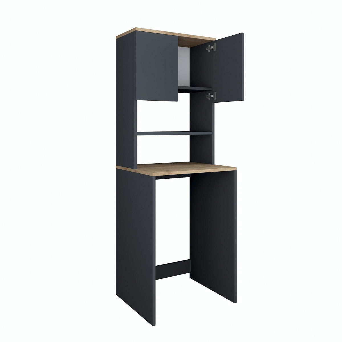 Dulap Masina De Spalat Kaizer cu 2 Usi si 3 Rafturi, Antracit, 65 X 183 X 60 Cm
