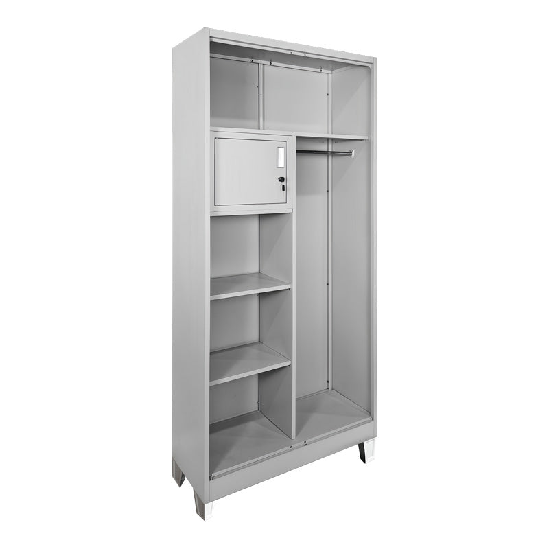 Dulap multifunctional Zogi, Metal, 90x45x190 cm - Gri