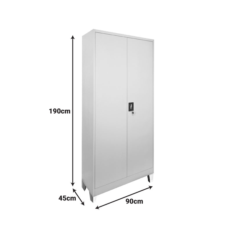 Dulap multifunctional Zogi, Metal, 90x45x190 cm - Gri
