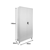 Dulap multifunctional Ugren, Metal, 90x40x190 cm - Gri