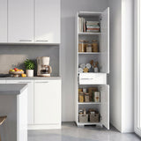 Dulap Multifunctional ADR-421-PP-1 Home Collection® Diamond, 2 usi, 1 sertar, Alb Lucios, 45x187x40 cm
