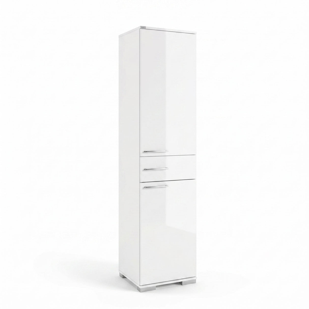 Dulap Multifunctional ADR-421-PP-1 Home Collection® Diamond, 2 usi, 1 sertar, Alb Lucios, 45x187x40 cm