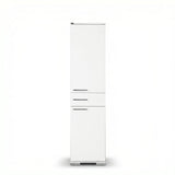 Dulap Multifunctional ADR-421-PP-1 Home Collection® Diamond, 2 usi, 1 sertar, Alb Lucios, 45x187x40 cm