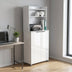 Dulap Multifunctional Adore Diamond, 2 usi, 6 rafturi, cu rotile, Alb Lucios, 73 x 172 x 36 cm | SKU: ADR-470-PP-1