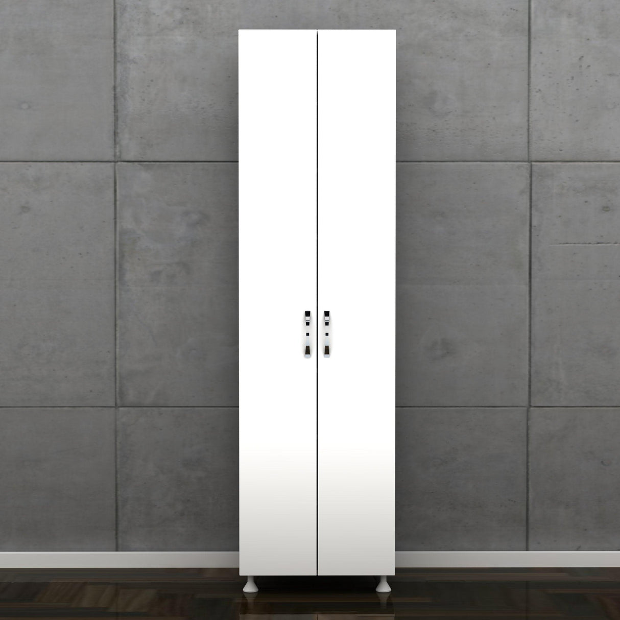 Dulap multifunctional A2622 Home Collection® Diamond, 8 rafturi, 2 Usi, Alb, 50x181x37 cm