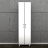 Dulap multifunctional A2622 Home Collection® Diamond, 8 rafturi, 2 Usi, Alb, 50x181x37 cm