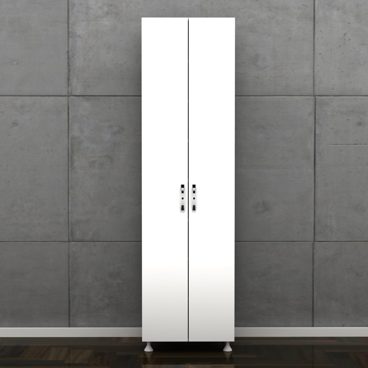 Dulap multifunctional Adore Diamond, 8 rafturi, 2 Usi, Alb 50x181x37 Cm | SKU: A2622