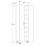 Dulap multifunctional A2622 Home Collection® Diamond, 8 rafturi, 2 Usi, Alb, 50x181x37 cm