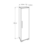 Dulap Multifunctional ADR-408-PP-1 Home Collection® Diamond, 8 rafturi, Usa reversibila, Alb, 50x187x35 cm