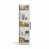 Dulap Multifunctional ADR-405-PP-1 Home Collection® Diamond, Usa reversibila, 5 rafturi, Alb, 45x169x32 cm