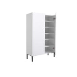 Dulap Multifunctional SHC-820-DD-1 Home Collection® Pool cu 2 usi si 6 rafturi, Alb, 72x119x34 cm