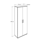 Dulap Multifunctional SHC-529-BB-2 Home Collection® Porto, 2 usi, 8 rafturi, Alb, 76x187x36 cm