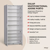 Dulap Multifunctional SHC-529-BB-2 Home Collection® Porto, 2 usi, 8 rafturi, Alb, 76x187x36 cm