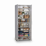 Dulap Multifunctional SHC-529-BB-2 Home Collection® Porto, 2 usi, 8 rafturi, Alb, 76x187x36 cm