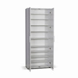 Dulap Multifunctional SHC-529-BB-2 Home Collection® Porto, 2 usi, 8 rafturi, Alb, 76x187x36 cm