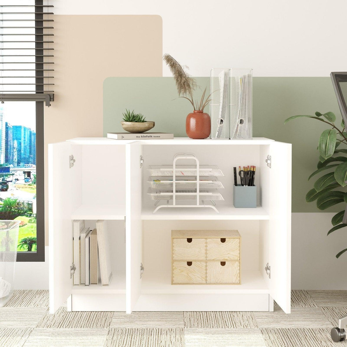 DULAP MULTIFUNCTIONAL AR3 - CA, Alb, 89 x 74 x 39 cm