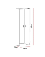 Dulap Multifunctional Daire cu 2 Usi, Alb, 49x182x30 cm
