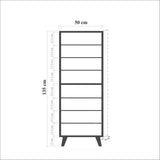 Dulap Multifunctional Filinta cu 2 Usi, Stejar, 50x38x135 cm