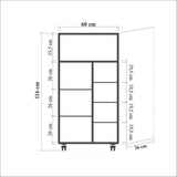 Dulap Multifunctional Kiler 3, Crem, 116x36x60 cm