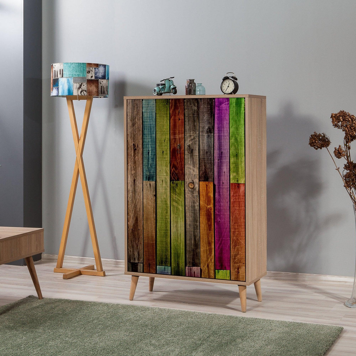 Dulap Multifunctional Multibox 10, Stejar Sonoma, 127x36x80 cm