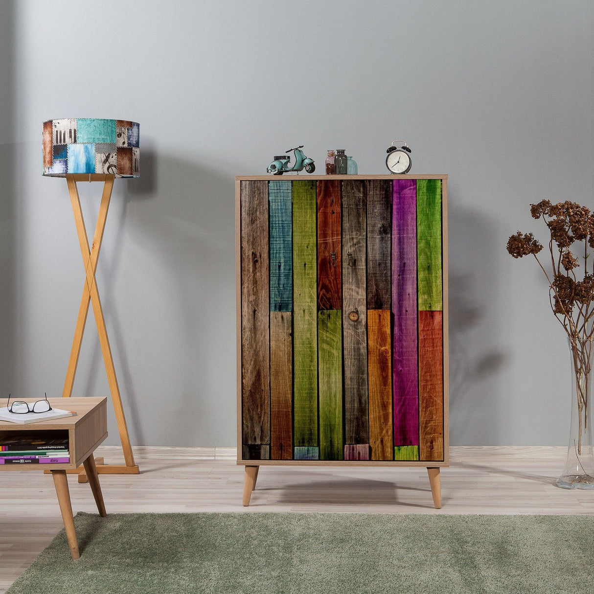 Dulap Multifunctional Multibox 10, Stejar Sonoma, 127x36x80 cm
