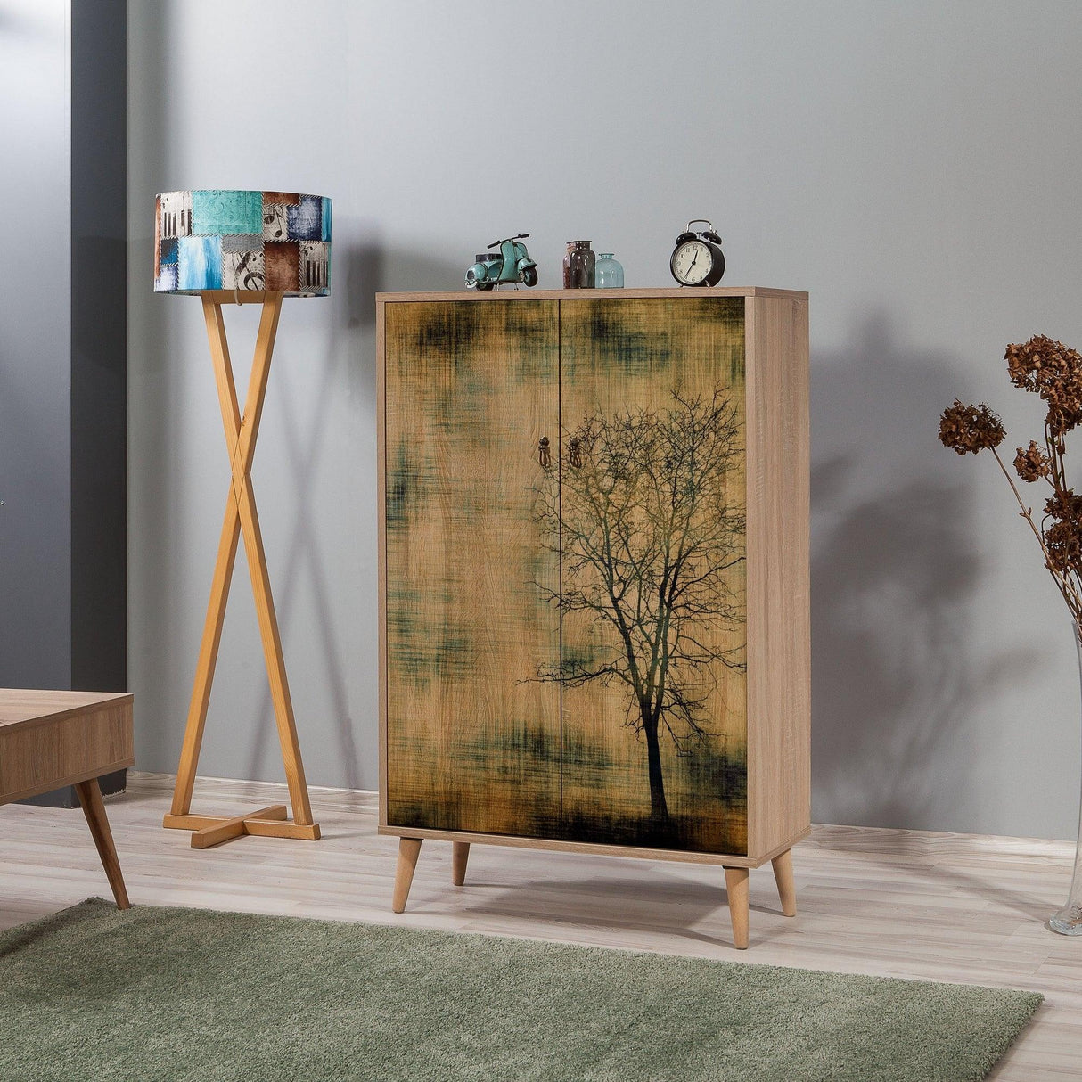 Dulap Multifunctional Multibox 13, Stejar Sonoma, 127x36x80 cm