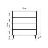 Dulap Multifunctional Multilüx, Stejar Sonoma, 111x36x95 cm