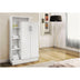 Dulap multifunctional Nilay cu 2 usi si rafturi, Alb, 90 x 140 x 30 cm