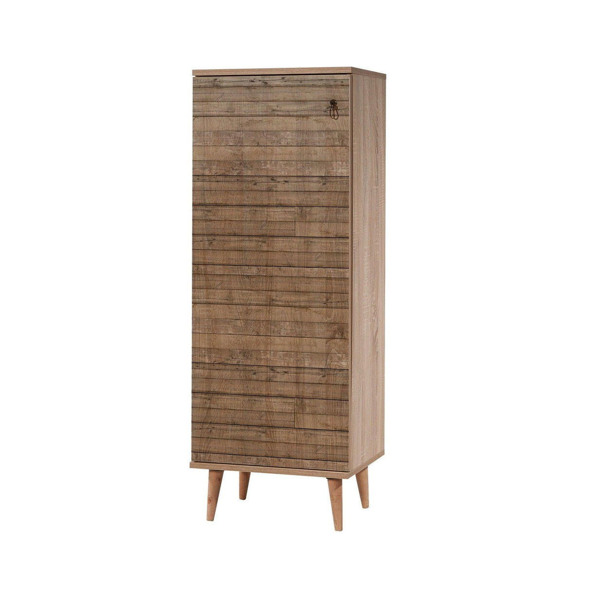 Dulap Multifunctional Pantofar Decor Mystic cu 8 rafturi, Nuc, 50x135x38 cm