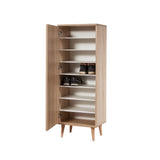 Dulap Multifunctional Pantofar Decor Mystic cu 8 rafturi, Nuc, 50x135x38 cm