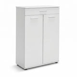 Dulap Multifuncțional pentru Hol, Baie sau Bucătărie, 2 Uși, 1 Sertar, Alb - Natur, 73x108x35 cm - Alb | SKU: ADR-521-BB-1, ADR-521-TT-1