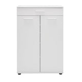 Dulap Multifuncțional pentru Hol, Baie sau Bucătărie, 2 Uși, 1 Sertar, Alb - Natur, 73x108x35 cm - Alb | SKU: ADR-521-BB-1, ADR-521-TT-1