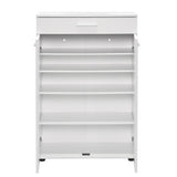 Dulap Multifuncțional pentru Hol, Baie sau Bucătărie, 2 Uși, 1 Sertar, Alb - Natur, 73x108x35 cm - Alb | SKU: ADR-521-BB-1, ADR-521-TT-1