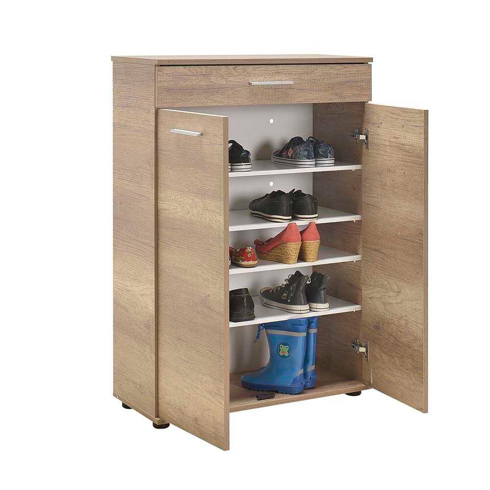Dulap Multifuncțional pentru Hol, Baie sau Bucătărie, 2 Uși, 1 Sertar, Alb - Natur, 73x108x35 cm - Natur | SKU: ADR-521-TT-1