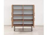 Dulap Multifunctional QuantumSolo cu 4 usi, Stejar, 93x115x36 cm