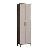Dulap Multifunctional Rime cu 2 usi si 5 rafturi, Maro, 50x184x36 cm