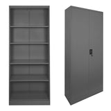 Dulap multifunctional Ugren, Metal, 70x40x180 cm - Antracit