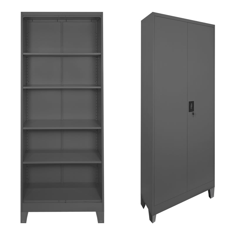Dulap multifunctional Ugren, Metal, 70x40x190 cm - Antracit