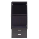 Dulap Olympus Cu 2 Usi Si Sertare, Natural - Negru,  81x57x183 cm - Negru