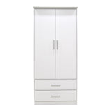 Dulap Olympus cu 2 usi si sertare, 81x57x183 cm - Alb
