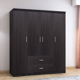 Dulap Olympus cu 4 usi si sertare 159x57x183 cm - Negru