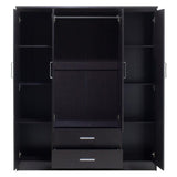Dulap Olympus cu 4 usi si sertare 159x57x183 cm - Negru