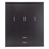 Dulap Olympus cu 4 usi si sertare 159x57x183 cm - Negru