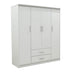 Dulap Olympus cu 4 usi si sertare, Alb - Stejar, 159x57x183 cm